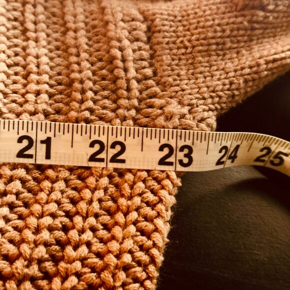 Jessica Simpson Tan Bobble Sleeve Chunky Sweater Women’s S Cozy Fall Pullover - Picture 6 of 9